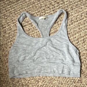 Gray Racerback Sports Bra